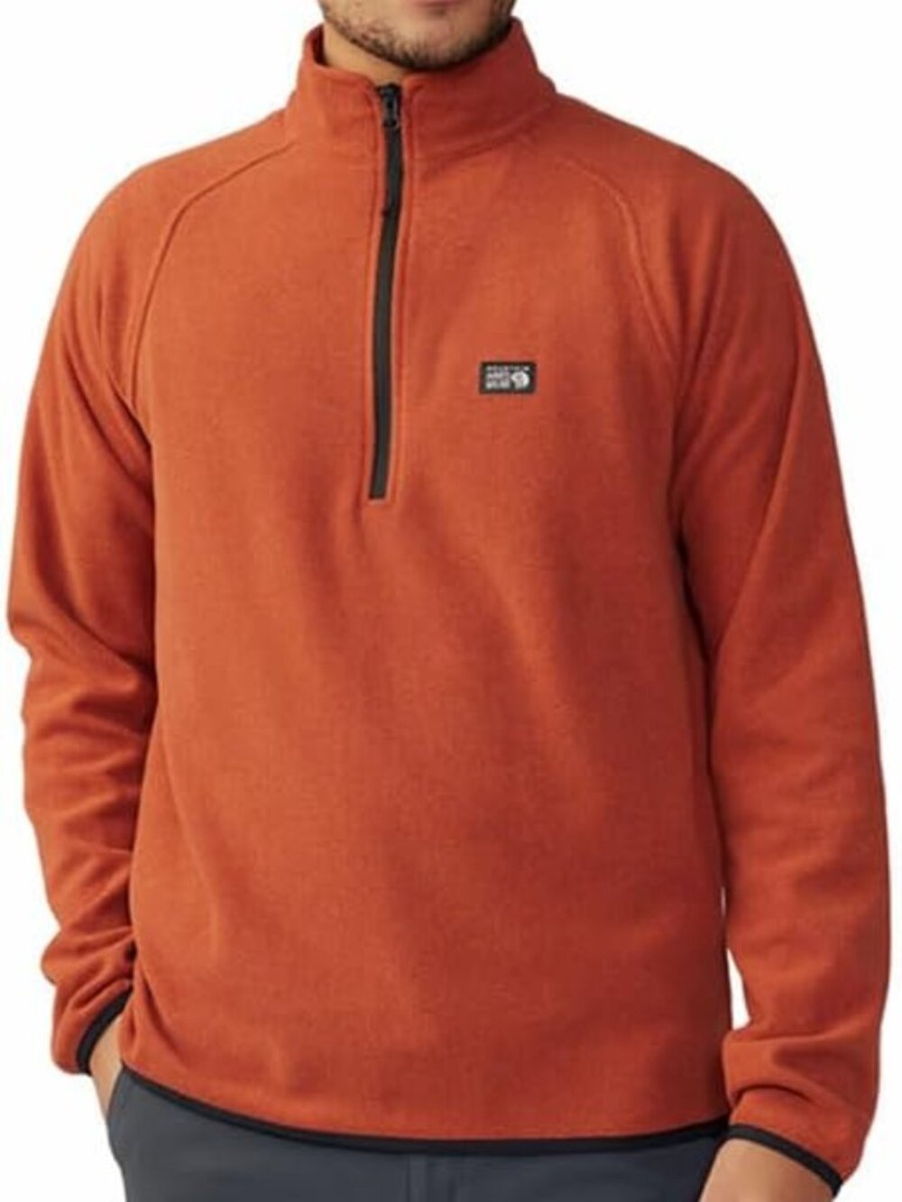 Mountain Hardwear Men's Iron Oxide Heather Microchill 1/4 Zip Pullover Size L